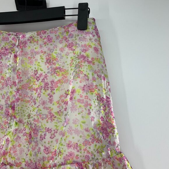 Wildfox Skirt Sydney Floral Print Mini Ruffle - Picture 11 of 12